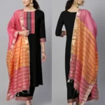 Black Straight Kurta Set