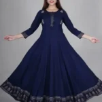 Blue border Anarkali