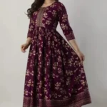 Anarkali Kurti in wine