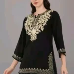 Black Short Kashmiri Kurti