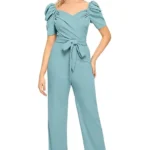 Ocean Blue  Jumpusuit With Belt