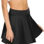 Skater Skirt with Attached Inner Shorts(Flared Skirts)