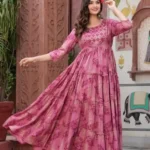 Printed Gown for women (Pink)