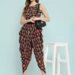 Owl Printed Jumpsuit (Dhoti Style)