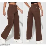 FLAP POCKET DENIM JEANS (Brown)